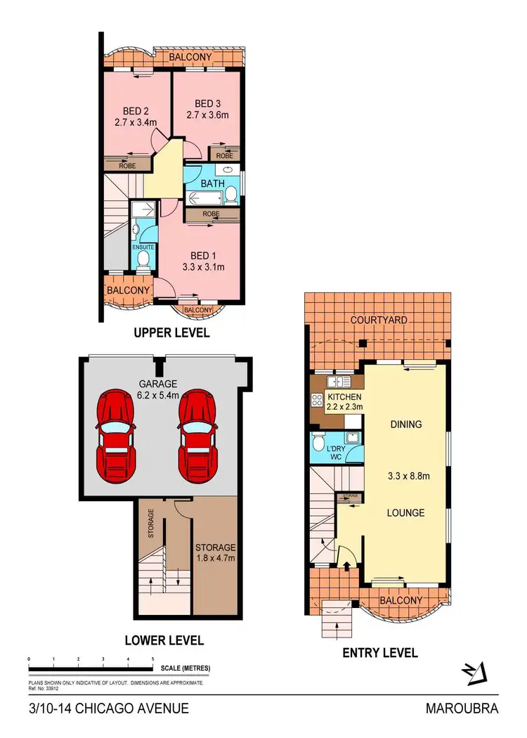 Floorplan of Homely townhouse listing, 3/10-14 Chicago Avenue, Maroubra NSW 2035
