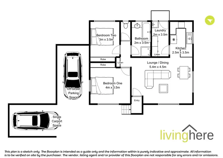 Floorplan of Homely unit listing, 2/4 Flinders Place, Mayfield TAS 7248