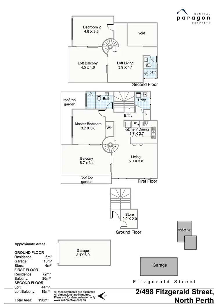 Floorplan of Homely apartment listing, 2/498 Fitzgerald St, North Perth WA 6006