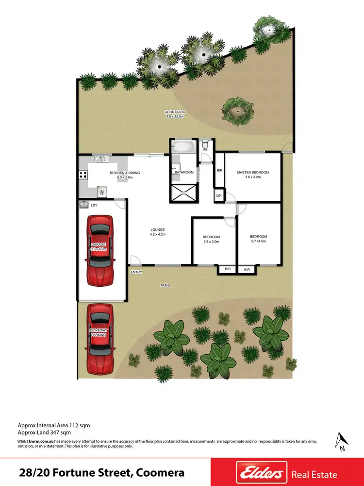 Floorplan of Homely semi-detached listing, 28/20 Fortune Street, Coomera QLD 4209