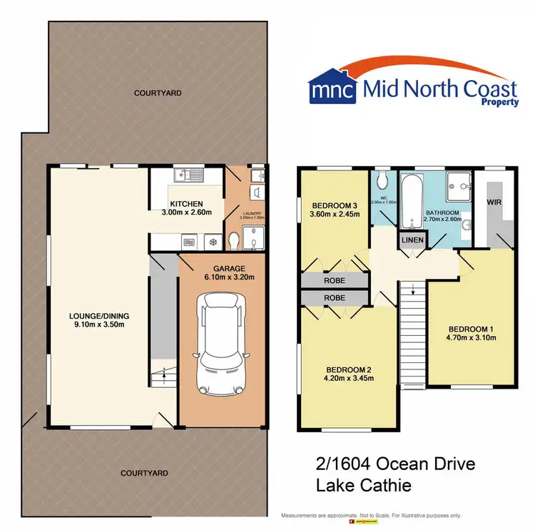 Floorplan of Homely townhouse listing, 2/1604 Ocean Drive, Lake Cathie NSW 2445