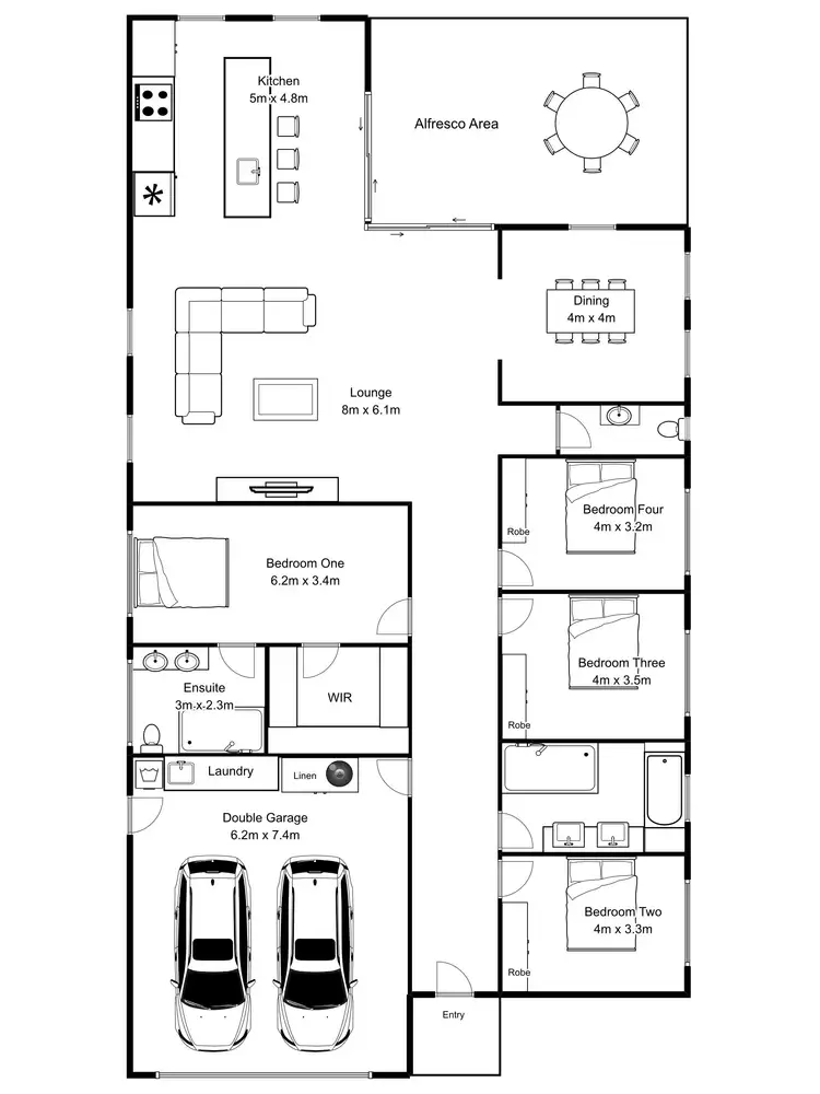 Floorplan of Homely house listing, 7 Gordon Place, Prospect Vale TAS 7250