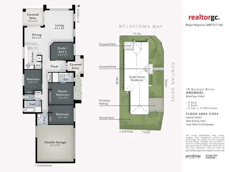 Floorplan of Homely house listing, 18 Gentian Drive, Arundel QLD 4214