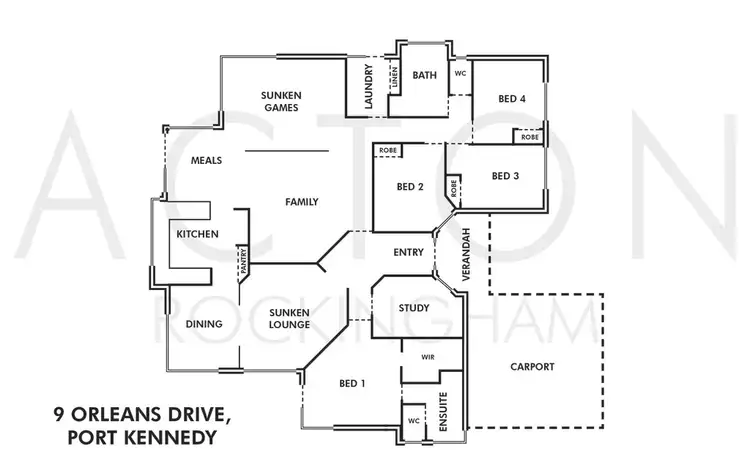 Floorplan of Homely house listing, 9 Orleans Drive, Port Kennedy WA 6172