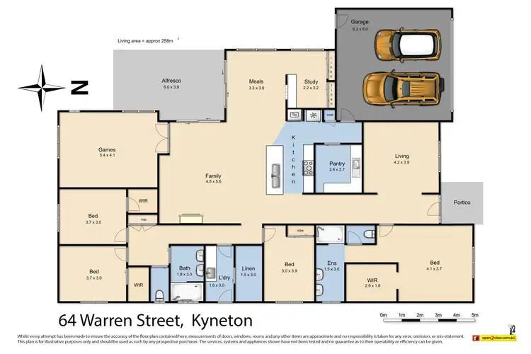 Floorplan of Homely house listing, 64 Warren Street, Kyneton VIC 3444