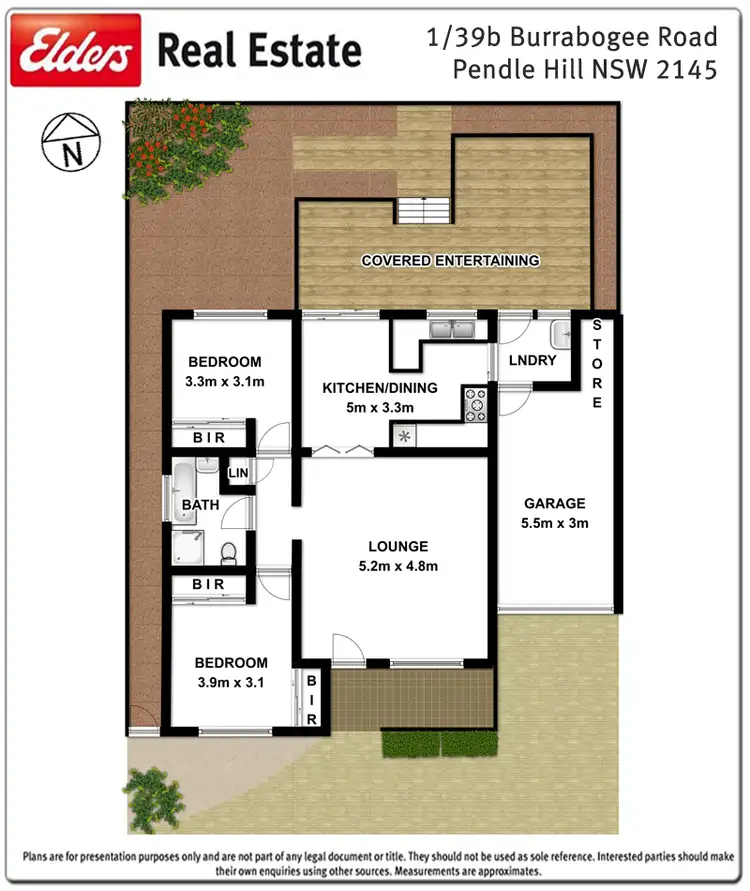 Floorplan of Homely townhouse listing, 1/39B Burrabogee Road, Pendle Hill NSW 2145