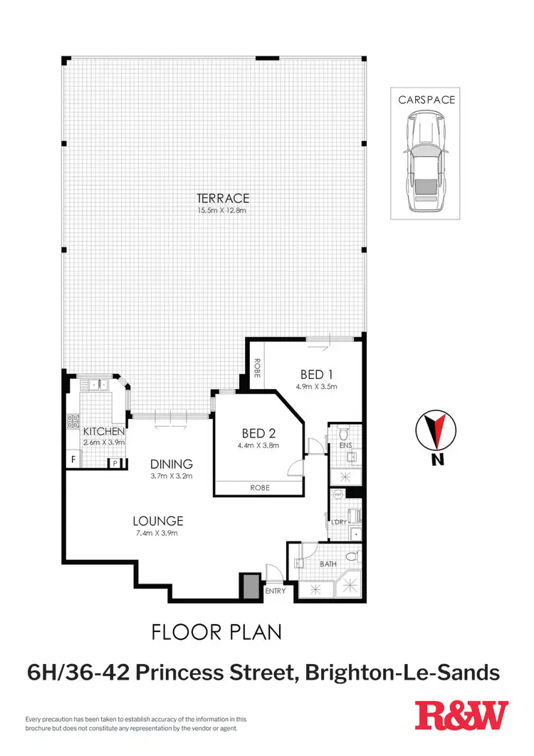 Floorplan of Homely apartment listing, 6H/36-42 Princess Street, Brighton-le-sands NSW 2216