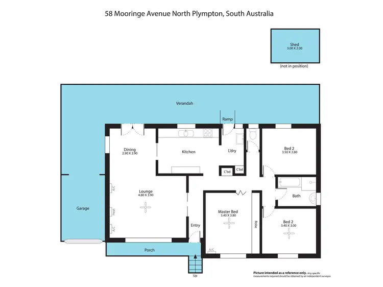 Floorplan of Homely house listing, 58 Mooringe Avenue, North Plympton SA 5037