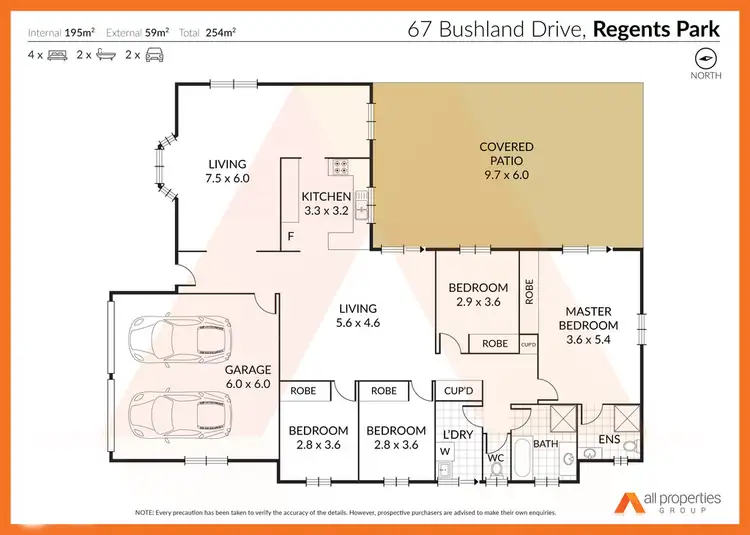 Floorplan of Homely house listing, 67 Bushland Drive, Regents Park QLD 4118