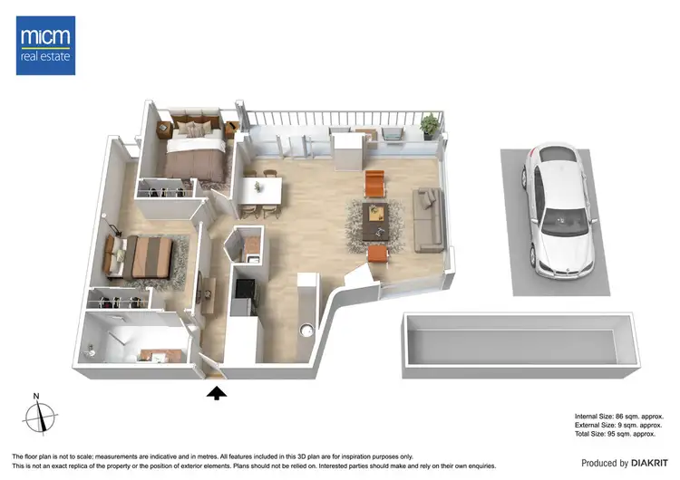 Floorplan of Homely apartment listing, 1208/22-24 Jane Bell Lane, Melbourne VIC 3000