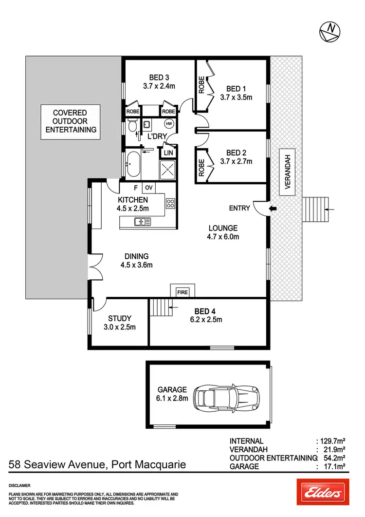 Floorplan of Homely house listing, 58 Seaview Avenue, Port Macquarie NSW 2444
