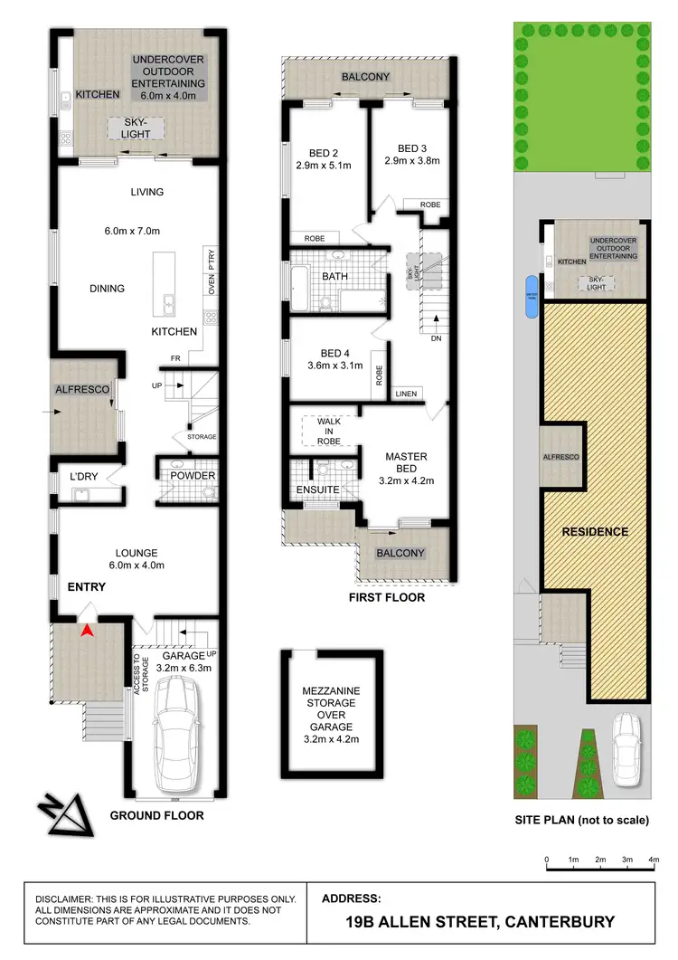 Floorplan of Homely semi-detached listing, 19B Allen Street, Canterbury NSW 2193