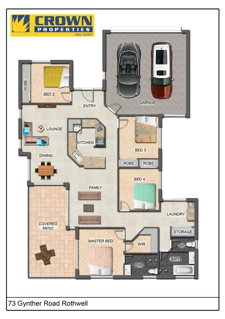 Floorplan of Homely house listing, 73 Gynther Rd, Rothwell QLD 4022
