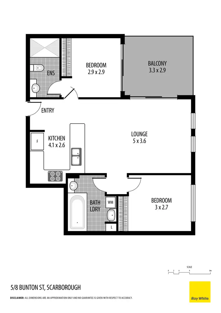 Floorplan of Homely unit listing, 5/8 Bunton Street, Scarborough QLD 4020