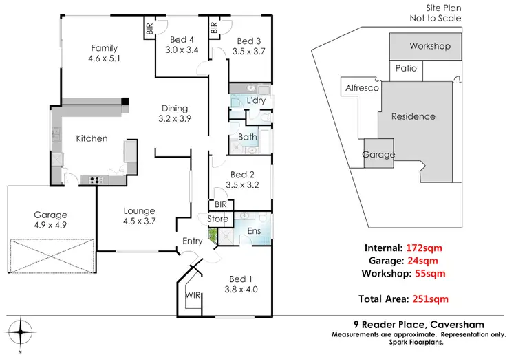 Floorplan of Homely house listing, 9 Reader Place, Caversham WA 6055