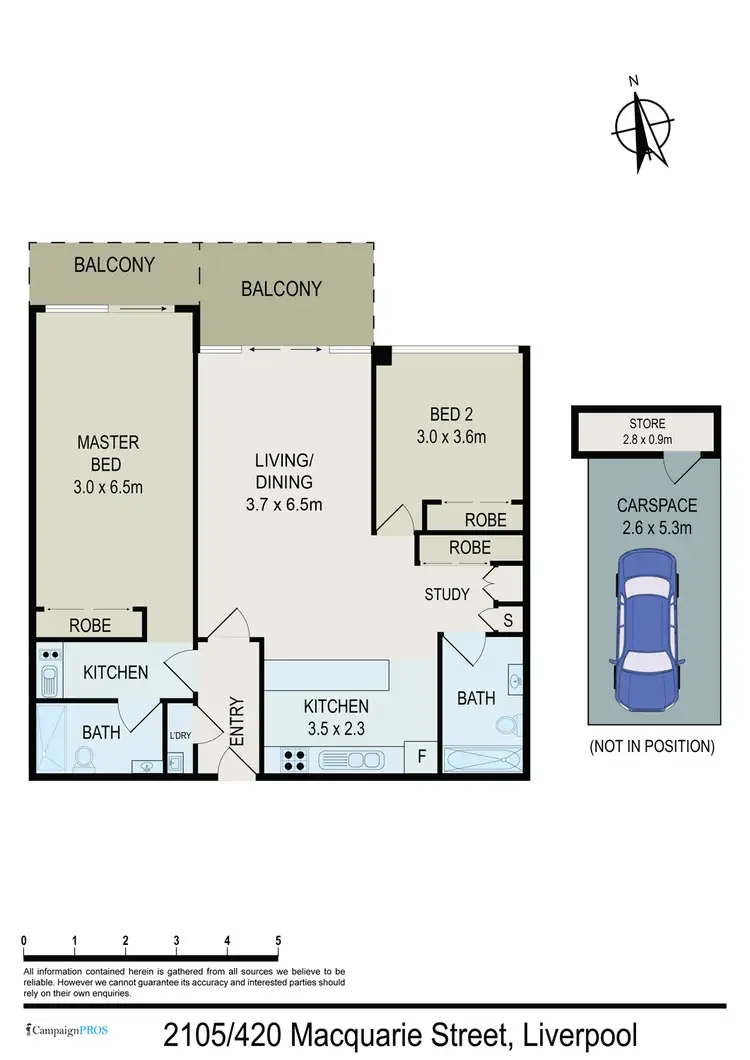Floorplan of Homely unit listing, 2105/420 MACQUARIE STREET, Liverpool NSW 2170