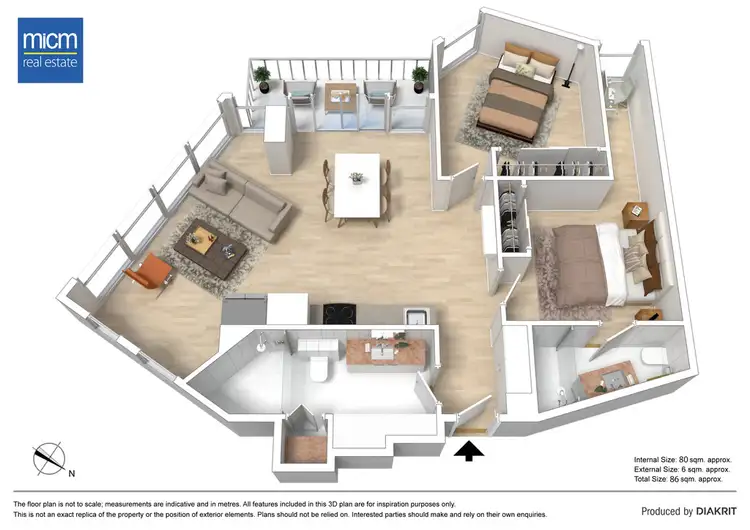 Floorplan of Homely apartment listing, 912/673 La Trobe Street, Docklands VIC 3008