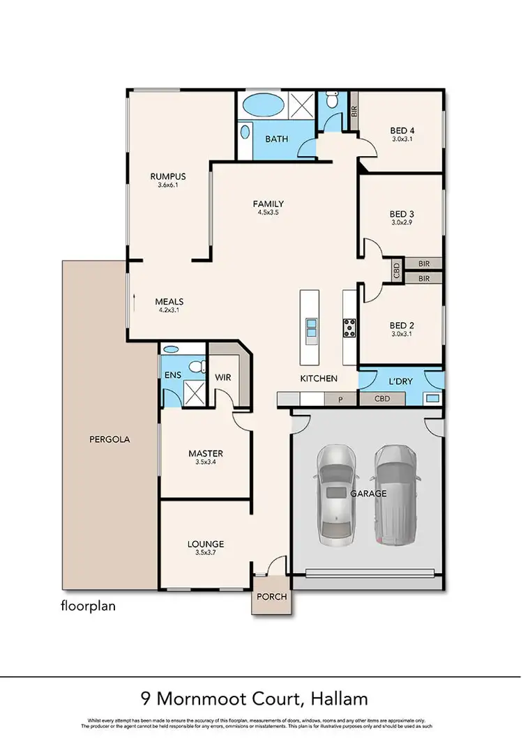Floorplan of Homely house listing, 9 Mornmoot Court, Hallam VIC 3803
