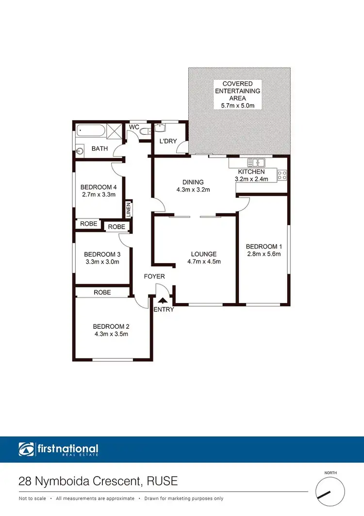 Floorplan of Homely house listing, 28 Nymboida Crescent, Ruse NSW 2560