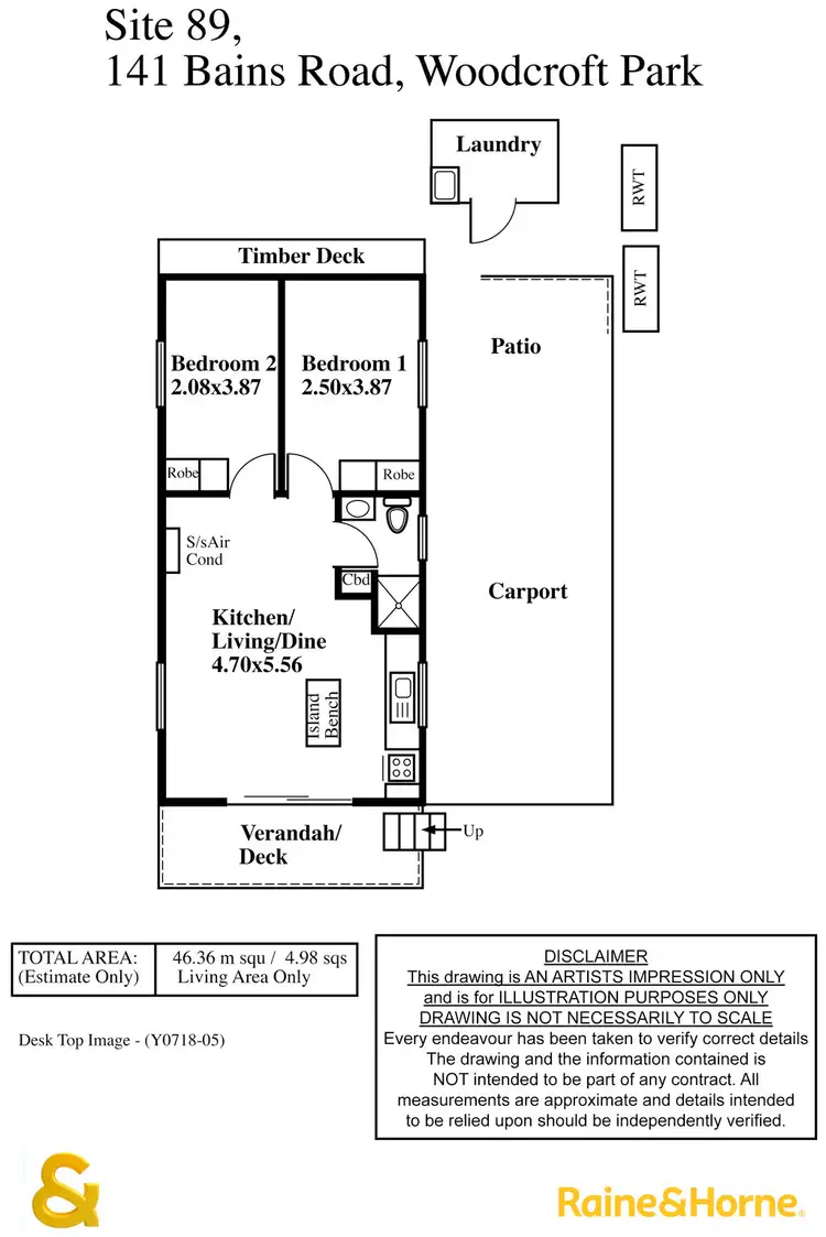 Floorplan of Homely retirement listing, Site 89 Woodcroft Tourist Park, Woodcroft SA 5162