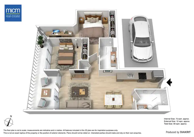 Floorplan of Homely apartment listing, 602/1 Balston Street, Southbank VIC 3006