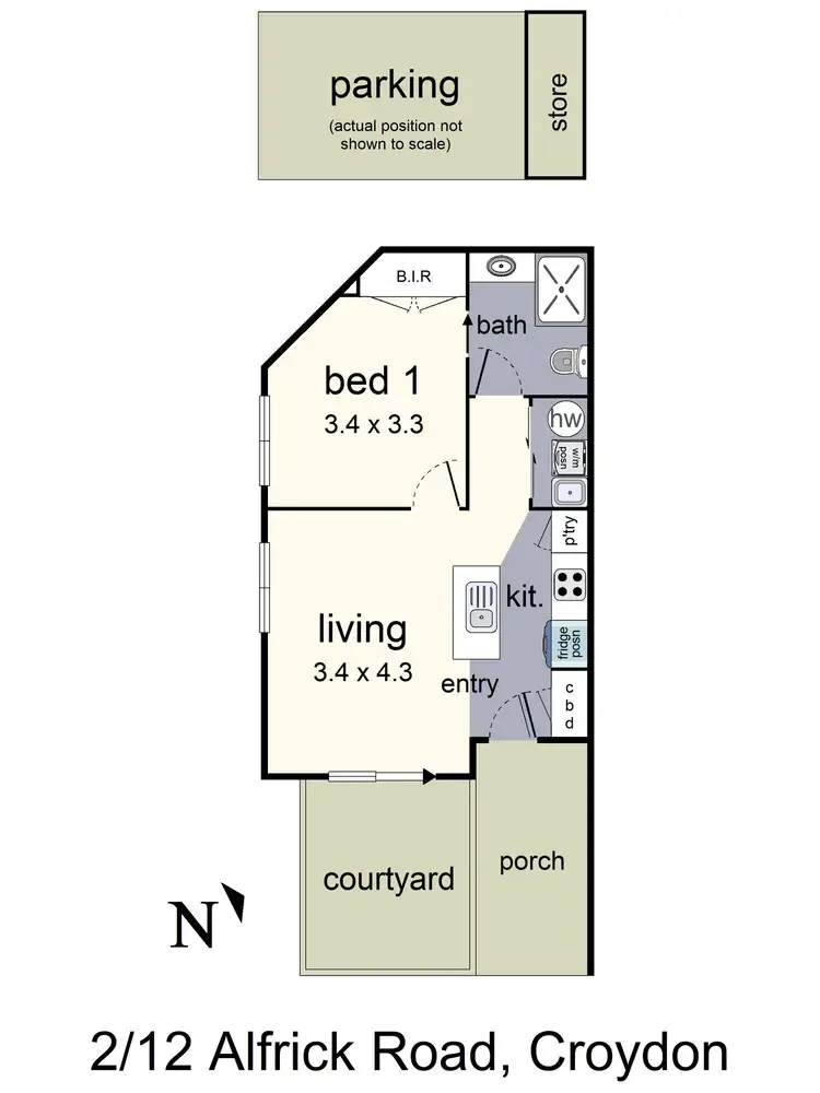 Floorplan of Homely apartment listing, 2/12 Alfrick Road, Croydon VIC 3136