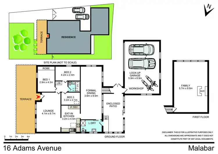 Floorplan of Homely house listing, 16 Adams Avenue, Malabar NSW 2036