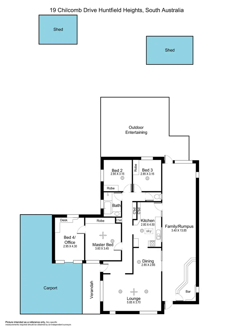 Floorplan of Homely house listing, 19 Chilcomb Drive, Huntfield Heights SA 5163