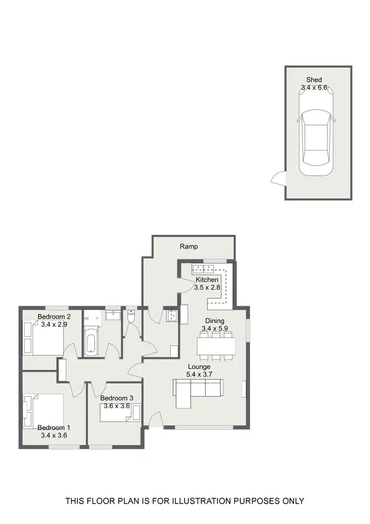 Floorplan of Homely house listing, 1 VALLEY VIEW DRIVE, Naracoorte SA 5271
