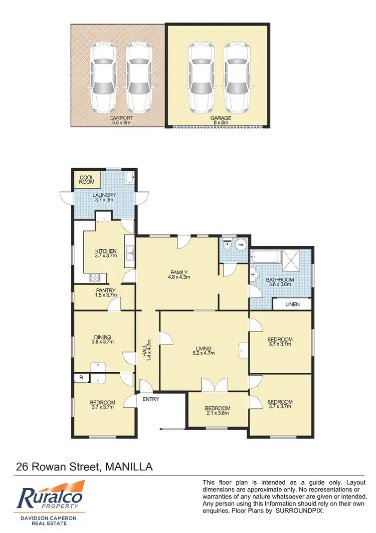Floorplan of Homely house listing, 26 Rowan Street, Manilla NSW 2346
