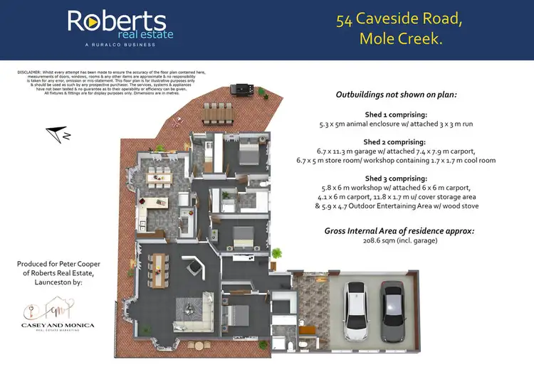 Floorplan of Homely rural property listing, 54 Caveside Road, Mole Creek TAS 7304