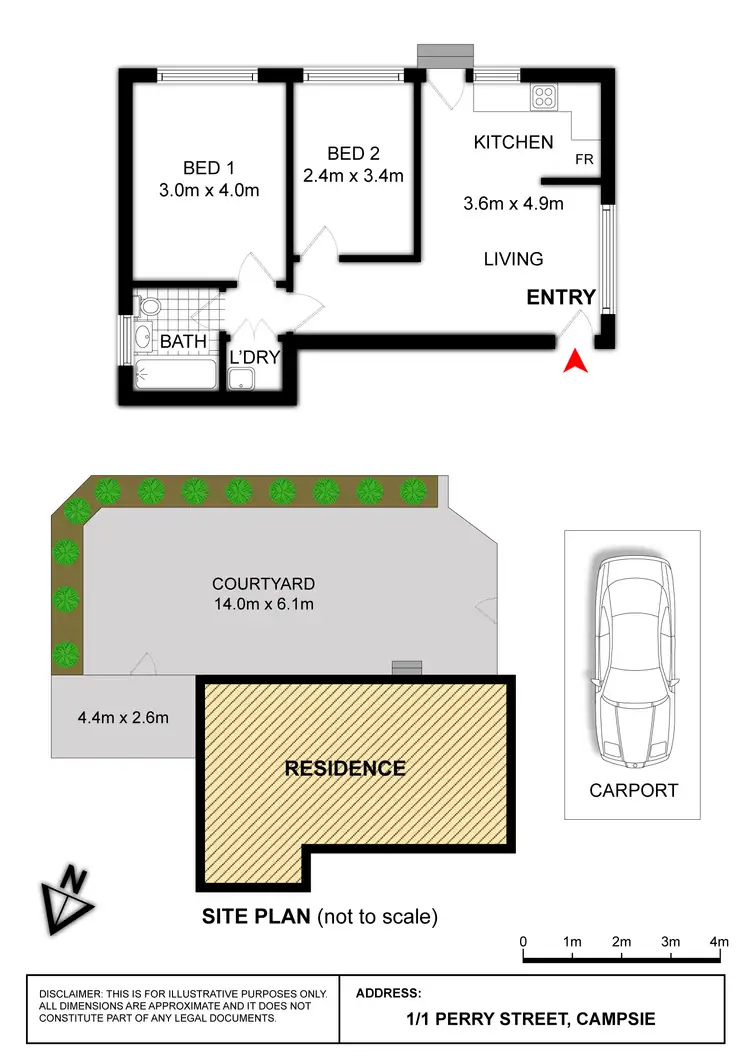 Floorplan of Homely apartment listing, 1/1 Perry Street, Campsie NSW 2194