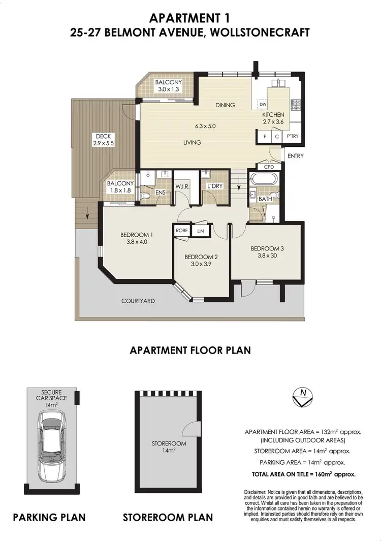 Floorplan of Homely apartment listing, 1/25 Belmont Avenue, Wollstonecraft NSW 2065