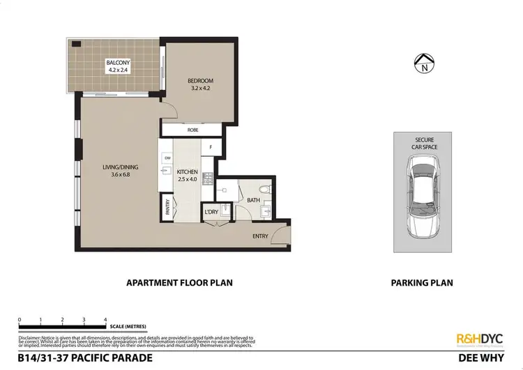 Floorplan of Homely unit listing, B14/31-37 Pacific Parade, Dee Why NSW 2099