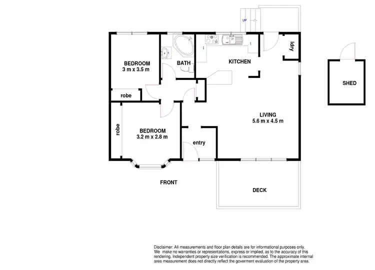 Floorplan of Homely house listing, unit 1,159 Chapel Street, Glenorchy TAS 7010