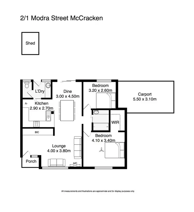 Floorplan of Homely house listing, 2/1 Modra Street, Mccracken SA 5211