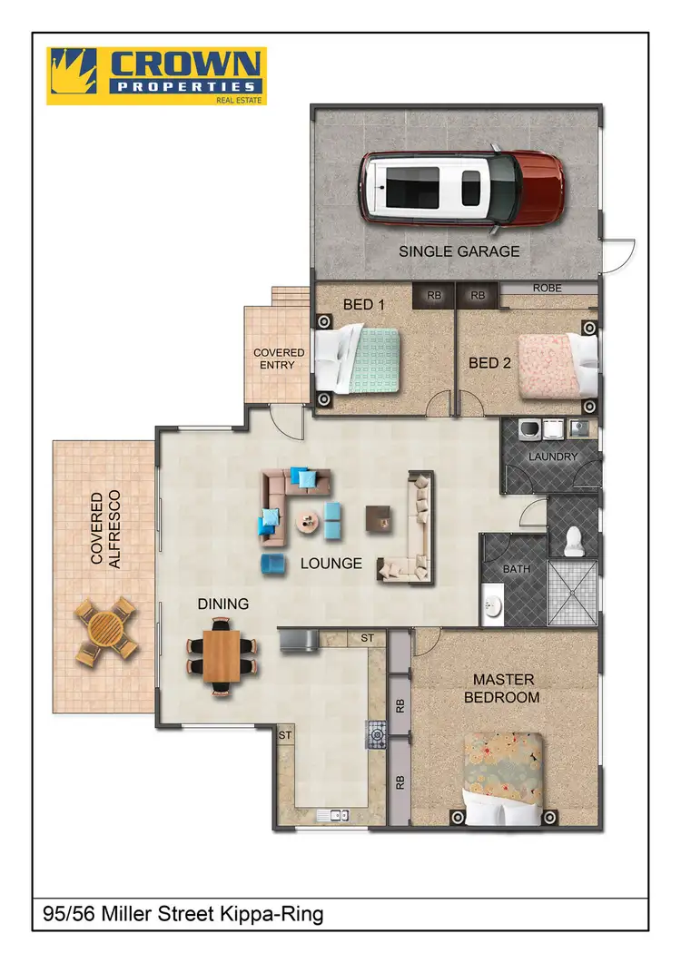 Floorplan of Homely villa listing, 95/56 Miller St, Kippa-ring QLD 4021