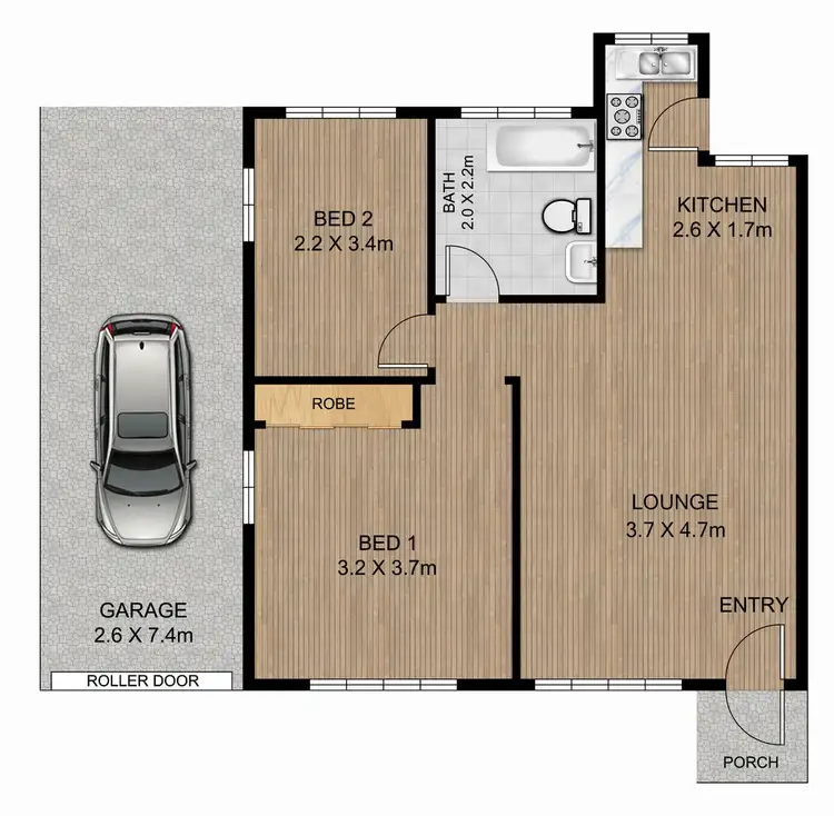 Floorplan of Homely unit listing, 5/195 Military Road, Henley Beach South SA 5022