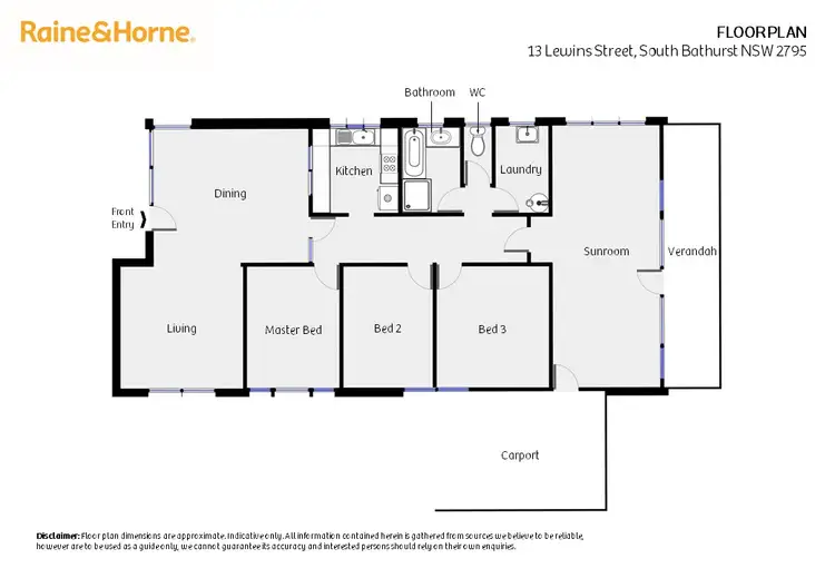 Floorplan of Homely house listing, 13 Lewins Street, South Bathurst NSW 2795