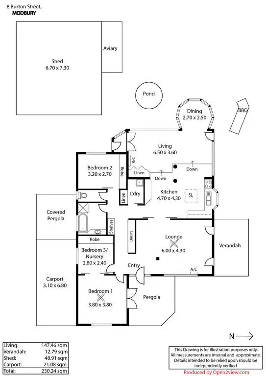 Floorplan of Homely house listing, 8 Burton Street, Modbury SA 5092