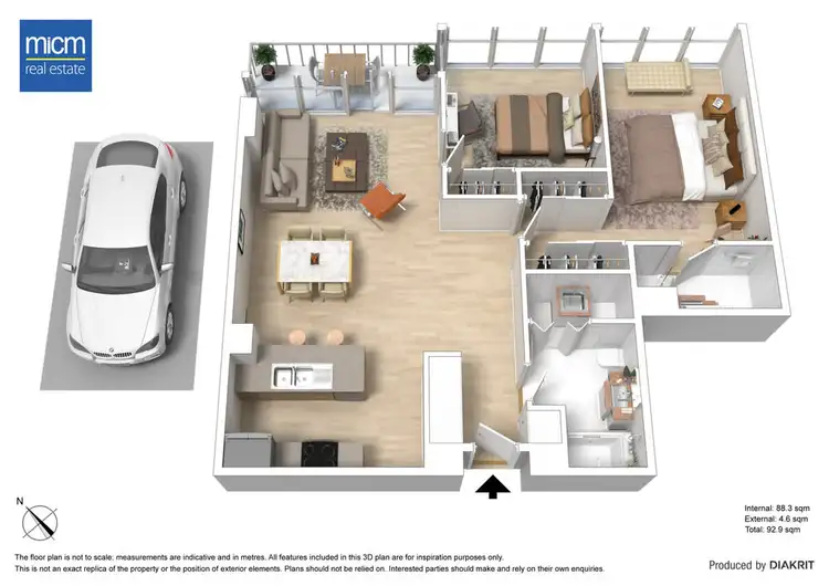 Floorplan of Homely apartment listing, 203/183 City Road, Southbank VIC 3006
