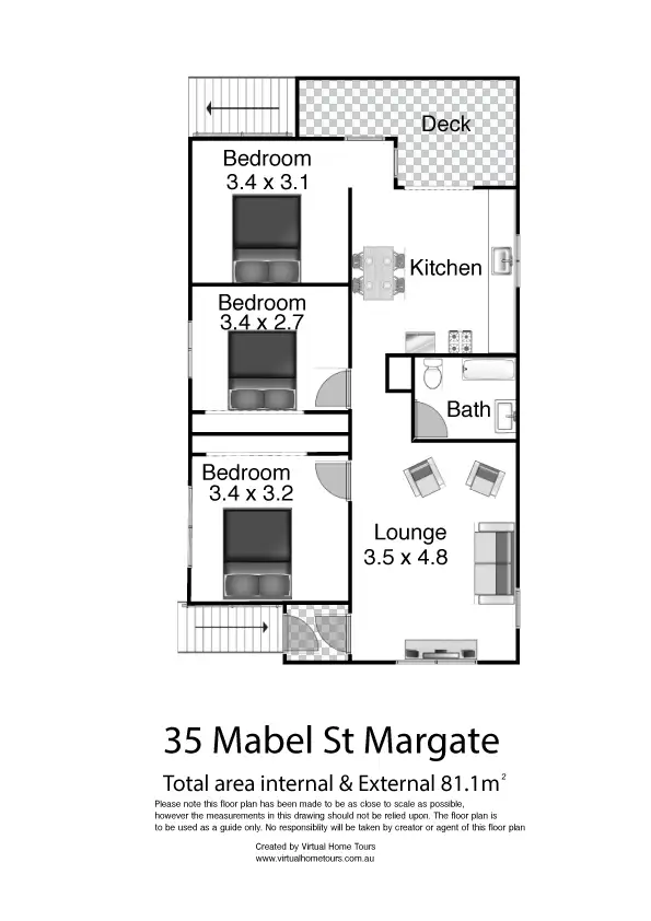 Floorplan of Homely house listing, 35 Mabel Street, Margate QLD 4019