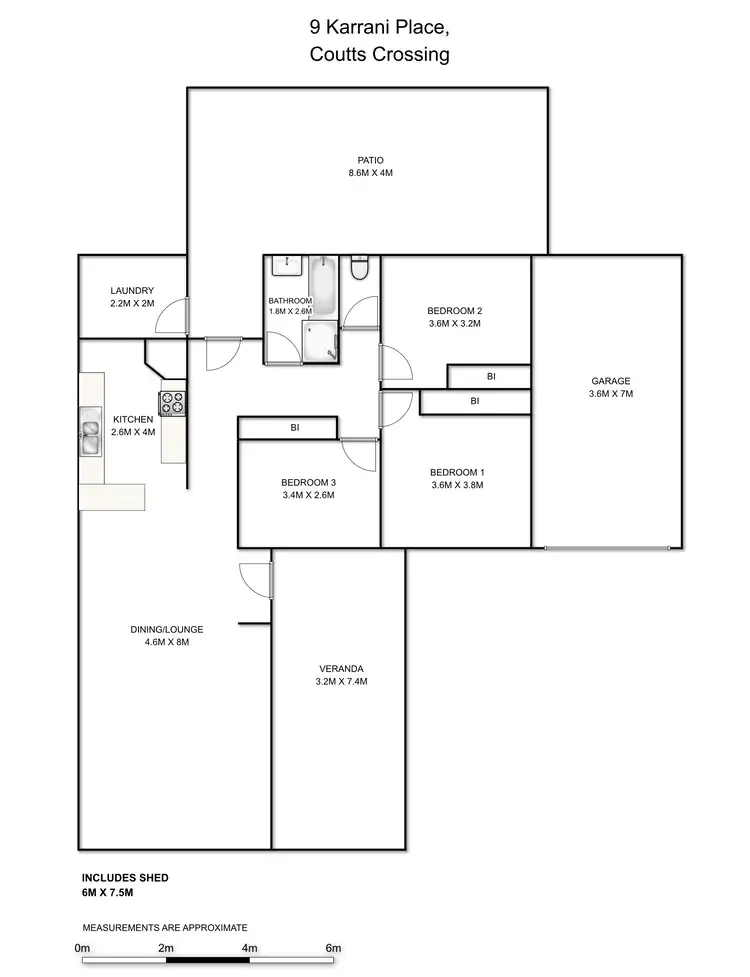 Floorplan of Homely house listing, 9 Kerrani Place, Coutts Crossing NSW 2460