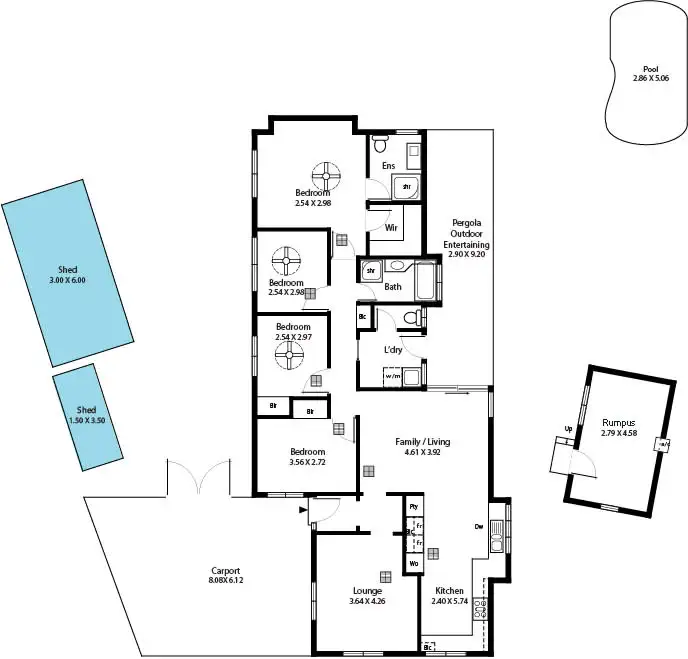 Floorplan of Homely house listing, 9 Boyd Court, Trott Park SA 5158