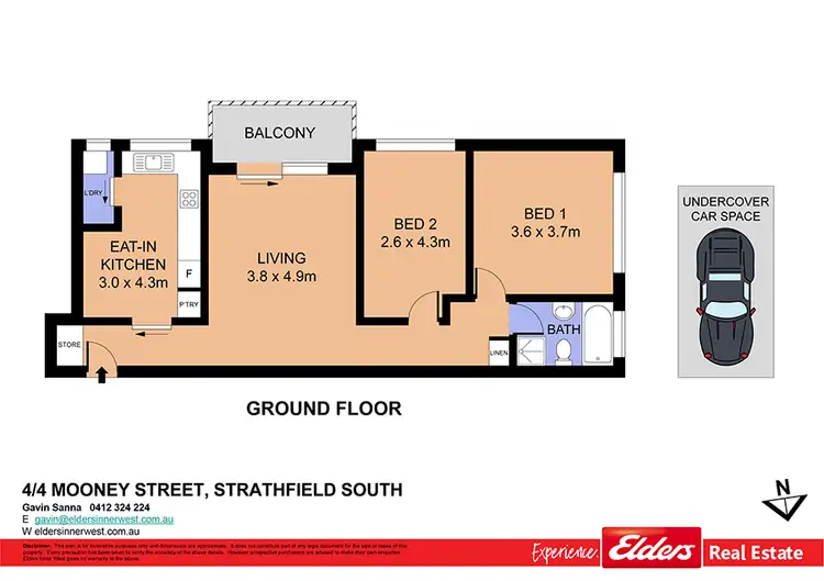 Floorplan of Homely unit listing, 4/4 Mooney Street, Strathfield South NSW 2136