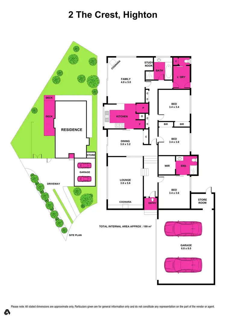 Floorplan of Homely house listing, 2 The Crest, Highton VIC 3216