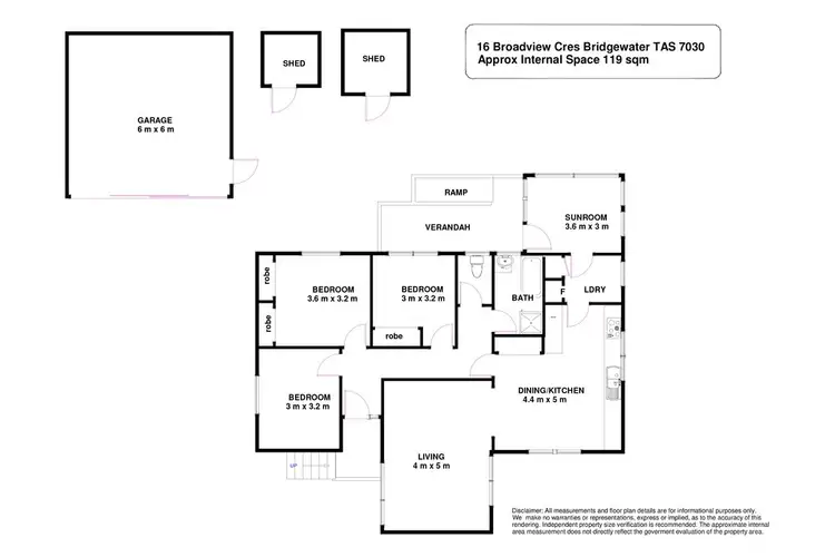 Floorplan of Homely house listing, 16 Broadview Crescent, Bridgewater TAS 7030