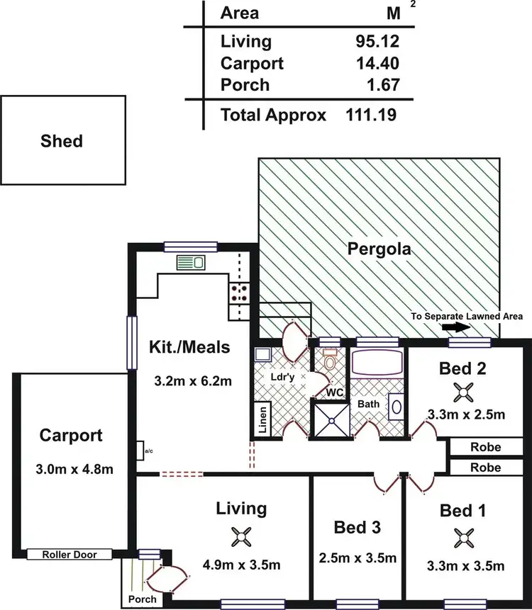 Floorplan of Homely unit listing, 14/624 Bridge Road, Salisbury East SA 5109