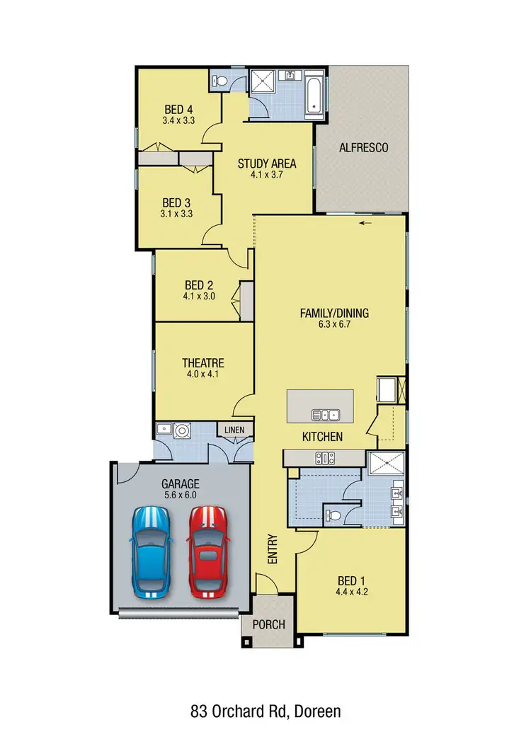Floorplan of Homely house listing, 83 Orchard Road, Doreen VIC 3754