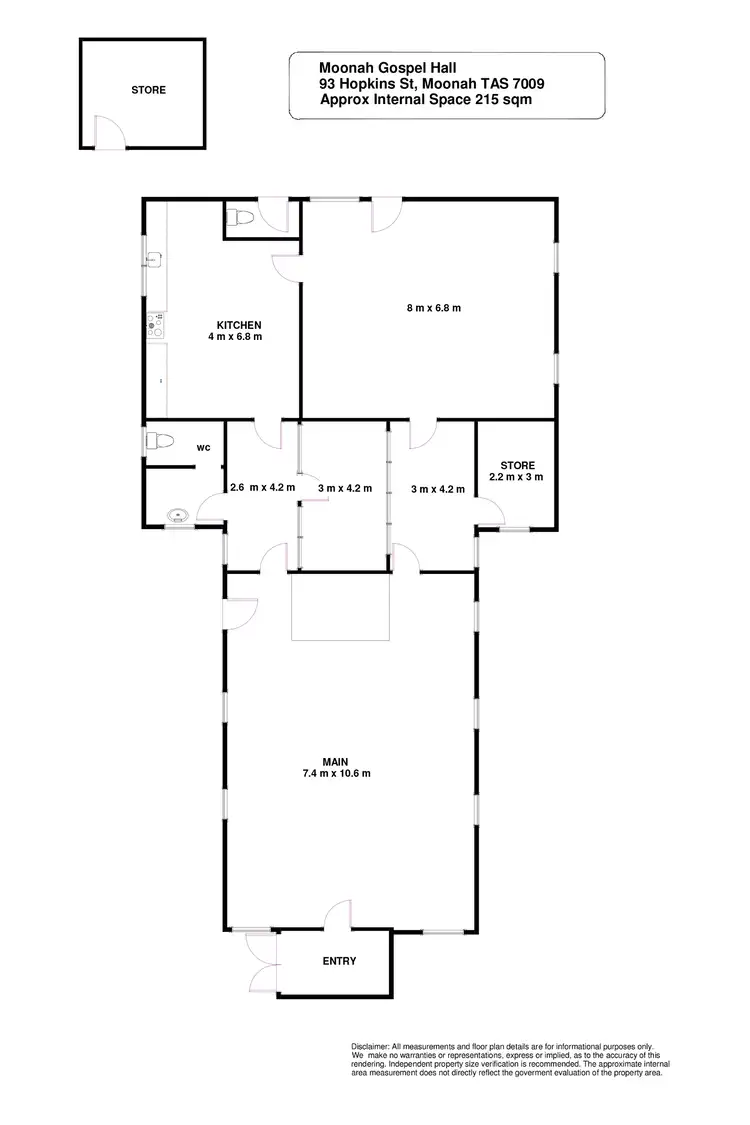 Floorplan of Homely house listing, 93 Hopkins Street, Moonah TAS 7009